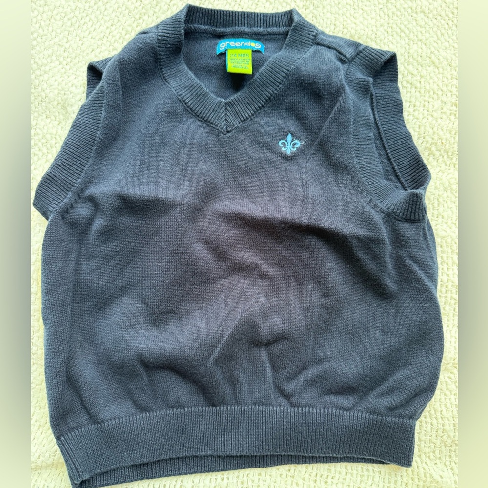 Greendog Navy Blue Cotton Vest boys